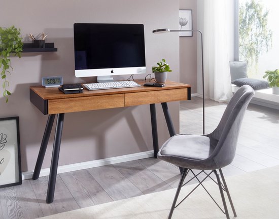 Luxa Luxueus bureau - ingebouwde speaker + bluetooth  - Werkplek -Make-up tafel - Zwart en hout