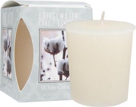 Bridgewater Geurkaarsjes / Votives - White Cotton 3 st.