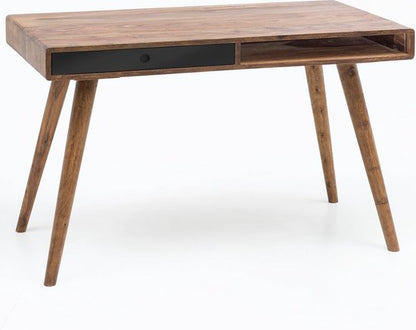 BOHA massief houten acacia-computertafel 140 cm breed echt houten design archief kantoor tafel landelijke stijl