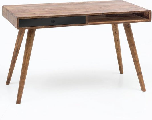 BOHA massief houten acacia-computertafel 140 cm breed echt houten design archief kantoor tafel landelijke stijl