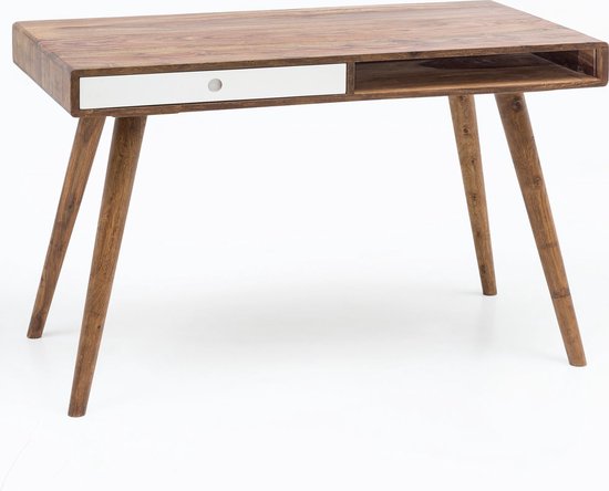 Massief houten acacia computertafel 160 cm breed echt hout design archief kantoor tafel landelijke stijl