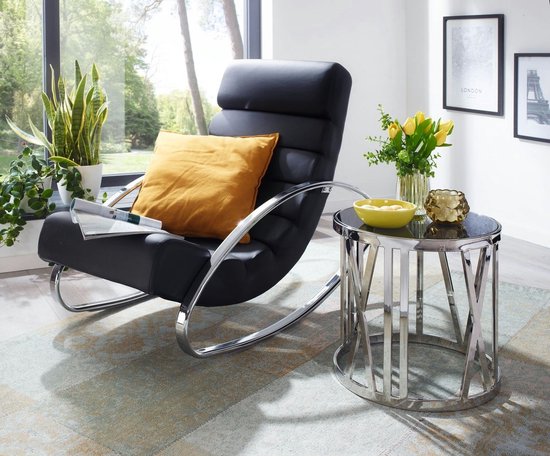 Sky Style Andora Ronde Bijzettafel Glas / Zilver