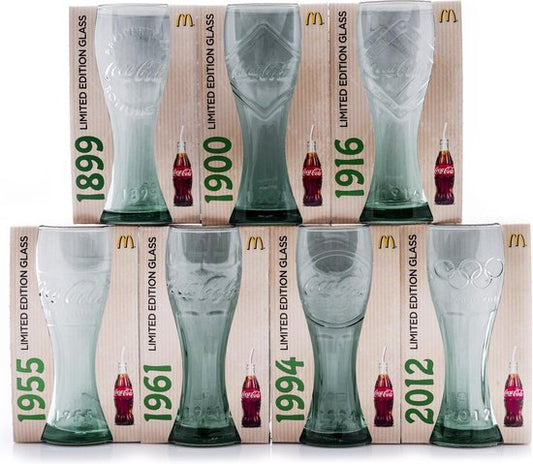 Coca Cola Mc Donalds Retro Contour Glazen Set (7 stuks)