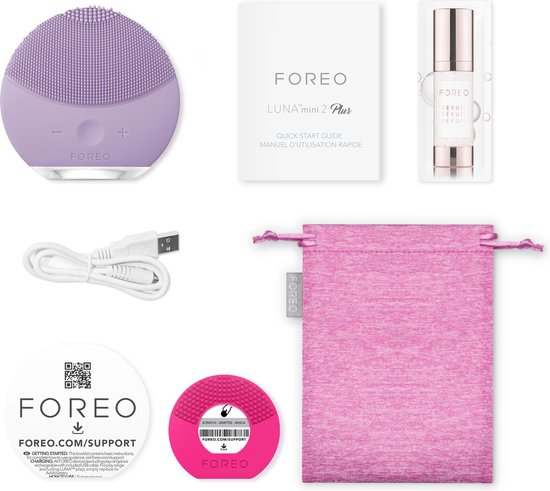 FOREO LUNA mini 2 PLUS, Elektrische Gezichtsreinigingsborstel, Lavender
