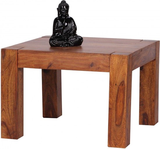 coffee table MUMBAI solid wood sheesham 60 cm wide coffee table design dark brown country house style side table