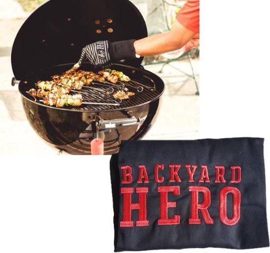 Weber schort 'Backyard hero"- Barbecue schort - Bbq schort- Kook schort- Aporon - Bbq accesoires - Keuken accessoires