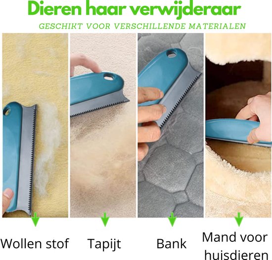 Huisdierhaar verwijderaar - honden kam - katten kam - Gemakkelijk in gebruik- Duurzaam en herbruikbaar-  pluizenborstel- kattenhaar verwijderaar - haarverwijderaar voor huisdieren
