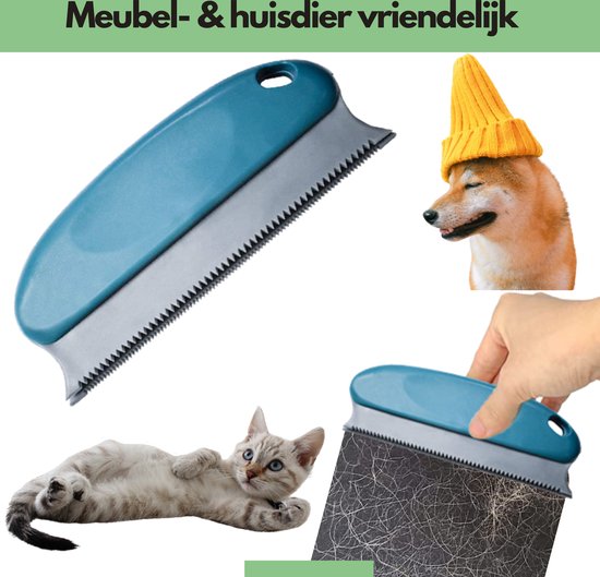 Huisdierhaar verwijderaar - honden kam - katten kam - Gemakkelijk in gebruik- Duurzaam en herbruikbaar-  pluizenborstel- kattenhaar verwijderaar - haarverwijderaar voor huisdieren