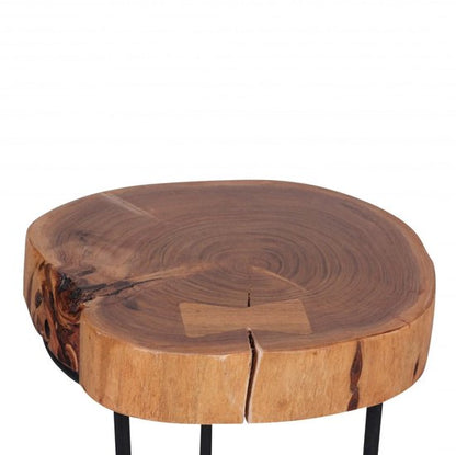 Gate39 - Akola 28 x 28 Bijzettafel Rond - Bruin