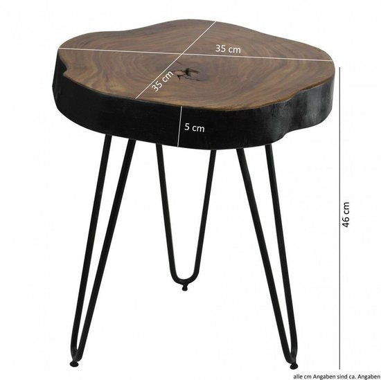 Gate39 - Bagli 35 x 35 Bijzettafel - Bruin