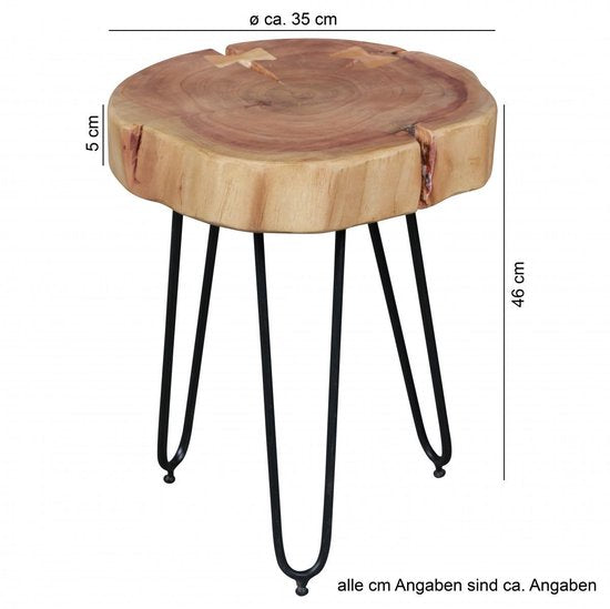 Gate39 - Bagli 30 x 30 Bijzettafel - Lichtbruin