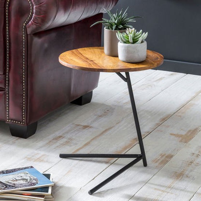 Sky Style Andora Ronde Bijzettafel Glas / Zilver