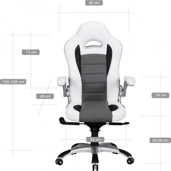 Gate39 - Racing Bureaustoel - Wit