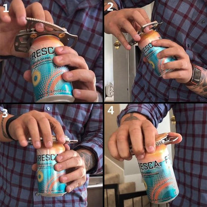 Viatel -Blikopener topless - Anti snijrand - Multifunctionele blik opener - Can opener - Wood Topless Blikopener-Bar Tool-Safe Cut Can Opener wordt de bus geopend als geheel, 8-19 Oz Drankblikjes