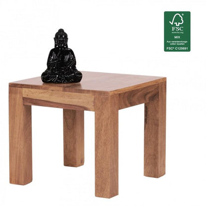 salontafel massief hout acacia 45 cm breed salontafel design bruin landelijke stijl bijzettafel natuurlijk product woonkamermeubels uniek modern massief houten meubelen echt hout vierkant