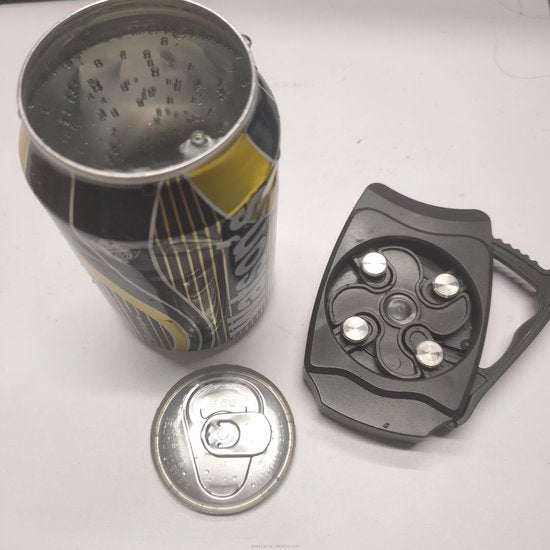 Viatel -Blikopener topless - Anti snijrand - Multifunctionele blik opener - Can opener - Wood Topless Blikopener-Bar Tool-Safe Cut Can Opener wordt de bus geopend als geheel, 8-19 Oz Drankblikjes