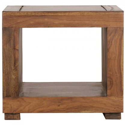 coffee table solid wood Sheesham 50 cm wide coffee table design dark brown country style table