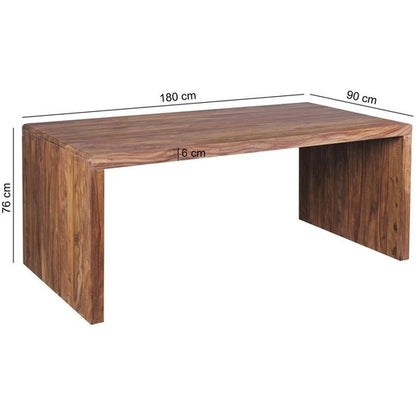 bureau BOHA massief hout Sheesham computer tafel 180 cm breed echt hout ontwerp archief kantoor tafel landelijke stijl