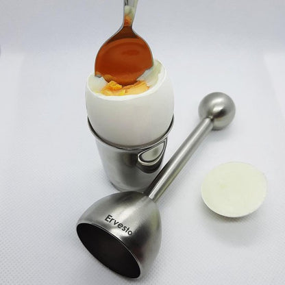Eierschaal snijder- Rvs- Na eierkoker- Eieren - Brunch product - Cadeau - Geschenkset - cadeau