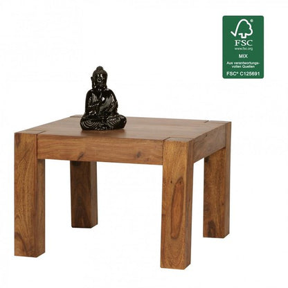 coffee table MUMBAI solid wood sheesham 60 cm wide coffee table design dark brown country house style side table