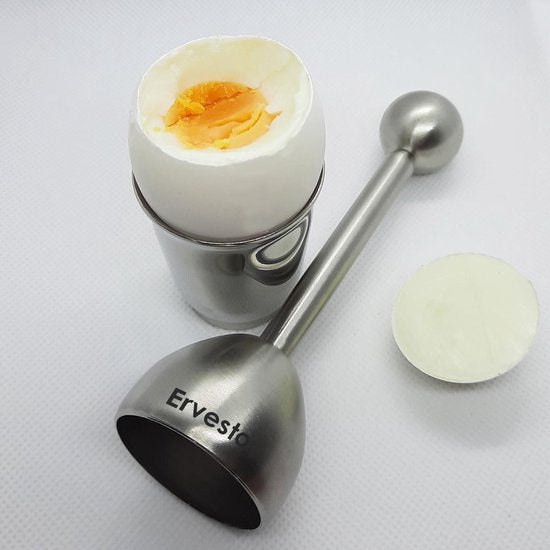 Eierschaal snijder- Rvs- Na eierkoker- Eieren - Brunch product - Cadeau - Geschenkset - cadeau