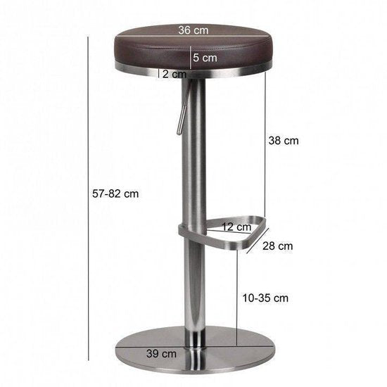 Sky Style Gable Barkruk Bruin