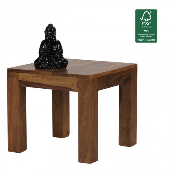 salontafel massief hout sheesham 45 cm breed salontafel design donkerbruin landelijke stijl bijzettafel natuurproduct woonkamermeubels uniek modern massief houten meubelen echt hout rechthoekig