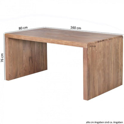 Massief houten acacia computertafel 160 cm breed echt hout design archief kantoor tafel landelijke stijl