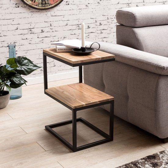 Gate39 - Akola 28 x 28 Bijzettafel - Lichtbruin