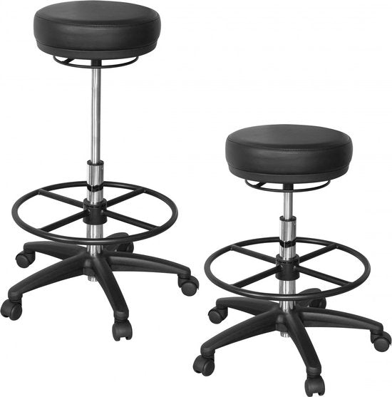 Ontwerp Turn Bock kruk CANVAS Brown 40 x 30 x 47 cm | Draai kruk kruk leer kruk | Extra kruk leren poef