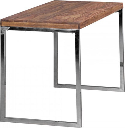 desk massief hout Sheesham computer tafel 120 x 60 cm laptop tafel Cottage console tafel met metalen poten