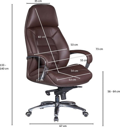 Sky Style Maxima Bureaustoel Leer Donkerbruin