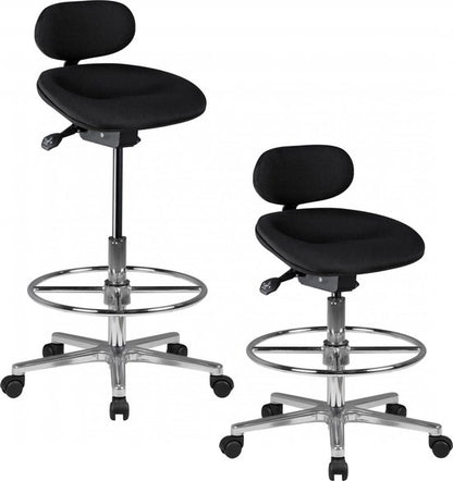 kruk echt leer / massief hout 45 x 53 x 40 cm moderne lederen kruk | Kleine gestoffeerde houten kruk Turnbock kruk met lederen bekleding