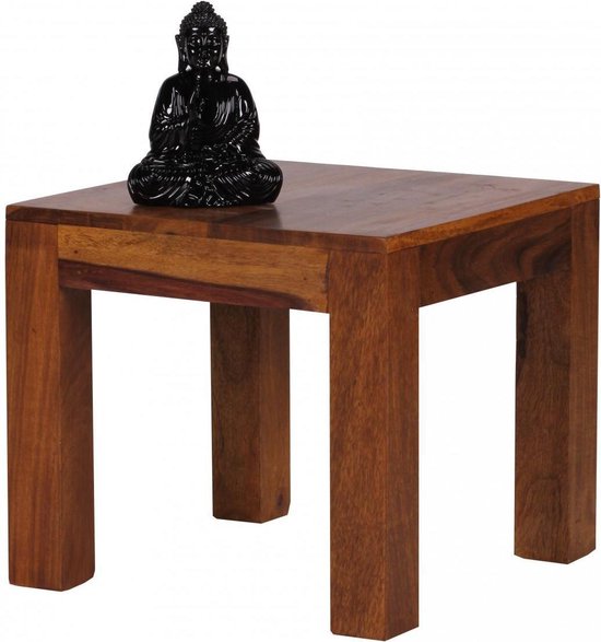 salontafel massief hout sheesham 45 cm breed salontafel design donkerbruin landelijke stijl bijzettafel natuurproduct woonkamermeubels uniek modern massief houten meubelen echt hout rechthoekig