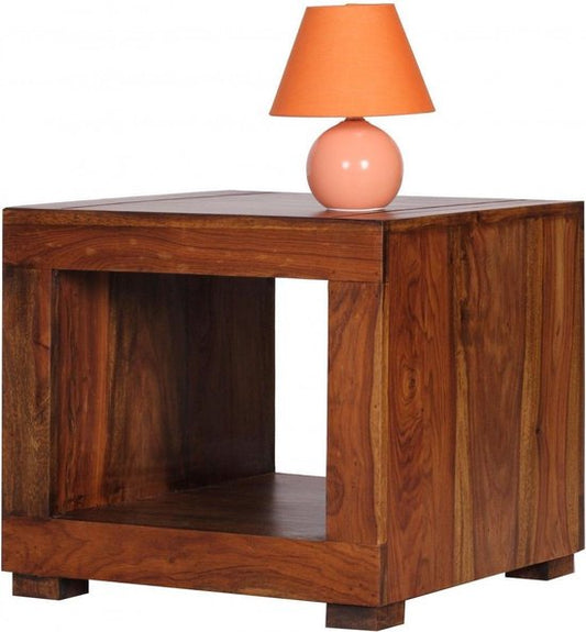 salontafel massief hout Sheesham 50 cm breed salontafel ontwerp donkerbruin landelijke stijl tafel