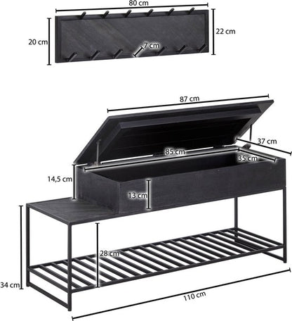 Sky Style Onda Halmeubelset Zwart