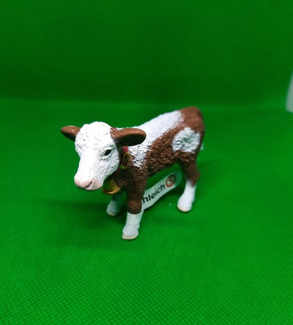 Speelfiguur - Boerderijdier - Kalf - Zwartbont