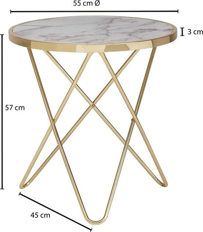 Sky Style Marmer Gold Bijzettafel