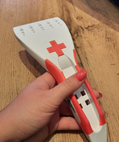 Kunststof ijskrabber, raamkrabber - Rodekruis 20 cm - Ruiten krabbers - Auto accessoires winter