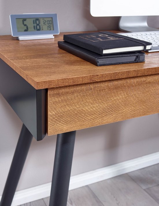 Luxa Luxueus bureau - ingebouwde speaker + bluetooth  - Werkplek -Make-up tafel - Zwart en hout