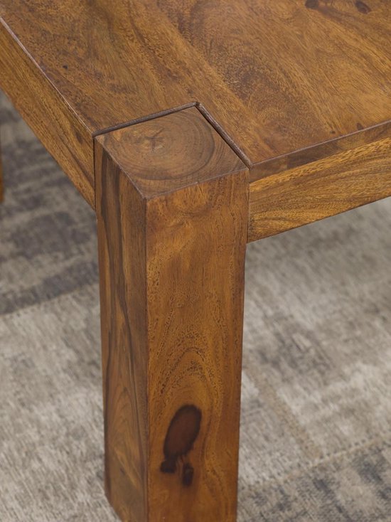 coffee table MUMBAI solid wood sheesham 60 cm wide coffee table design dark brown country house style side table