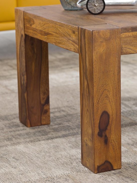coffee table MUMBAI solid wood sheesham 60 cm wide coffee table design dark brown country house style side table