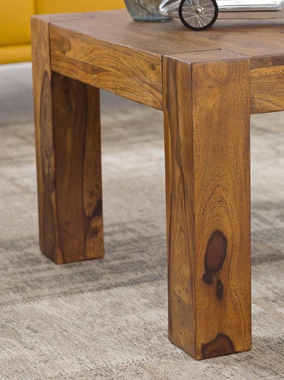 coffee table MUMBAI solid wood sheesham 60 cm wide coffee table design dark brown country house style side table