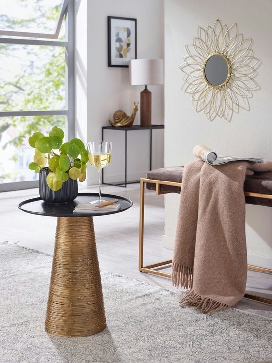 Sky Style Antes Ronde Bijzettafel Goud / Zwart