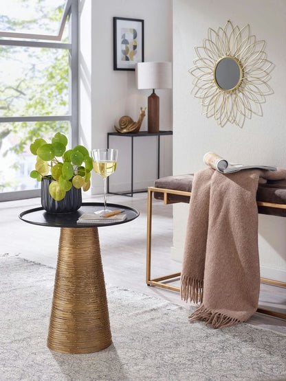 Sky Style Antes Ronde Bijzettafel Goud / Zwart