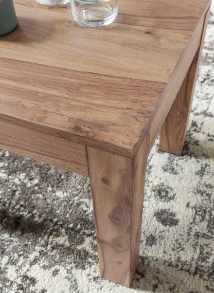 salontafel massief hout acacia 45 cm breed salontafel design bruin landelijke stijl bijzettafel natuurlijk product woonkamermeubels uniek modern massief houten meubelen echt hout vierkant