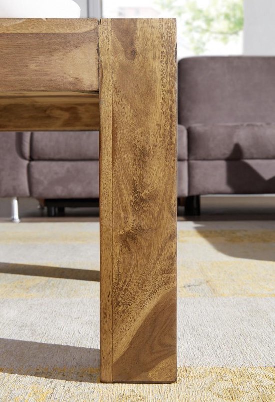 coffee table MUMBAI solid wood acacia 110 cm wide coffee table design natural product country style side table