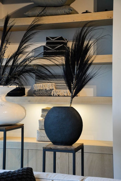 Hay pluim zwart bamboe gras