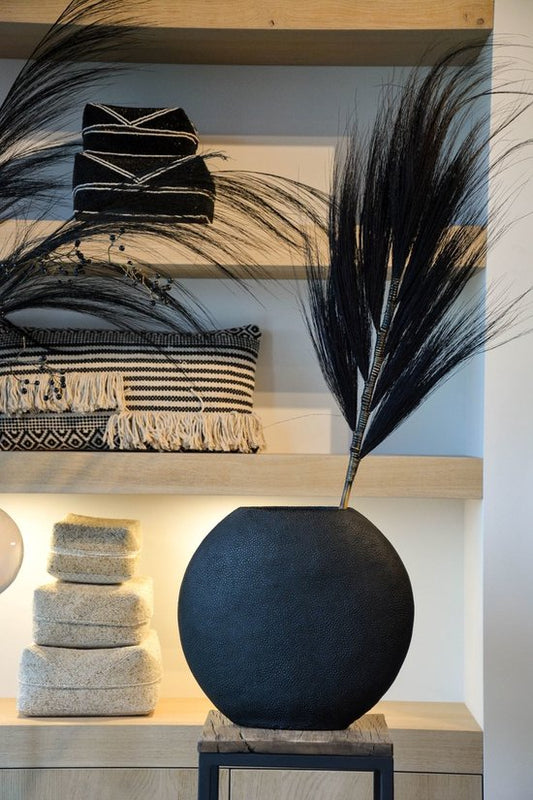 Hay pluim zwart bamboe gras