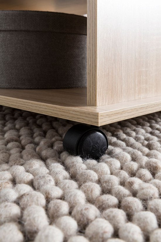 Design salontafel WL5.739 95 x 51 x 54,5 cm Sonoma Draaibaar met wielen | Salontafel Koffietafel | Salontafel Salontafel | Salontafel met opbergruimte